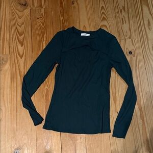 Elegant Green Long Sleeve Top